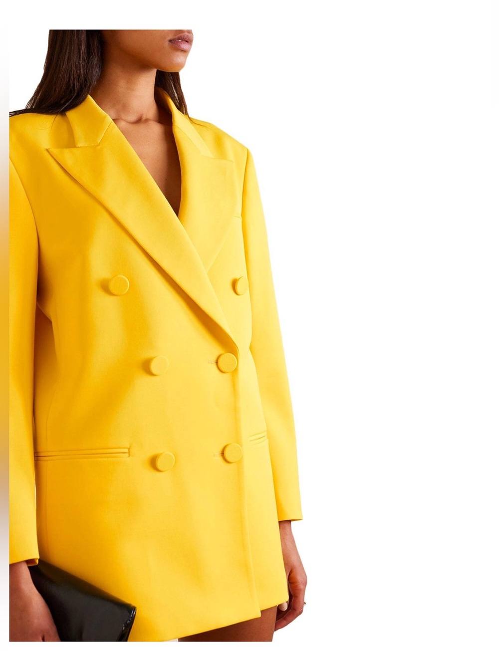 DUNDAS Double-Breasted Bright Yellow Blazer Sz 2 LIKE new worn 1X on Netflix
